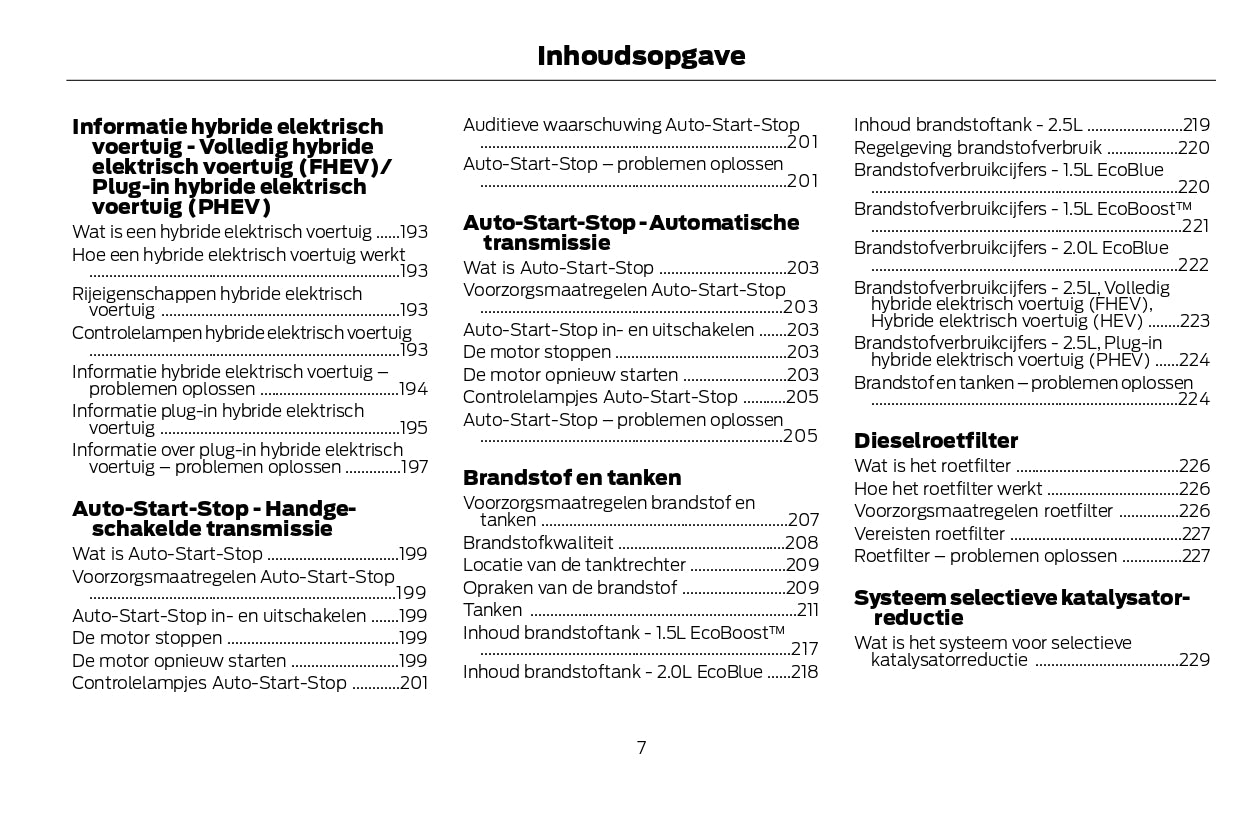 2022-2024 Ford Kuga Vignale/Kuga Vignale Hybrid Owner's Manual | Dutch