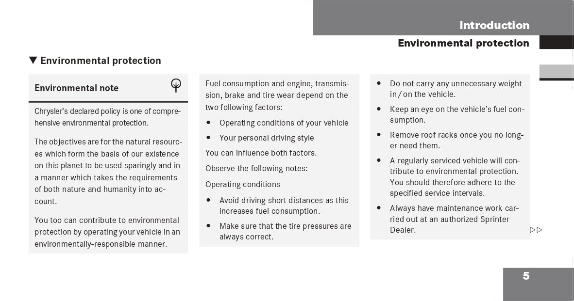 2009 Dodge Sprinter Owner's Manual | English