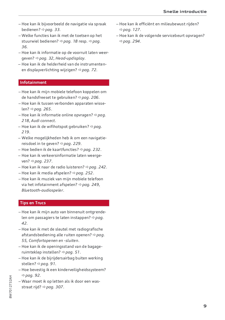 2022-2023 Audi A5 Owner's Manual | Dutch