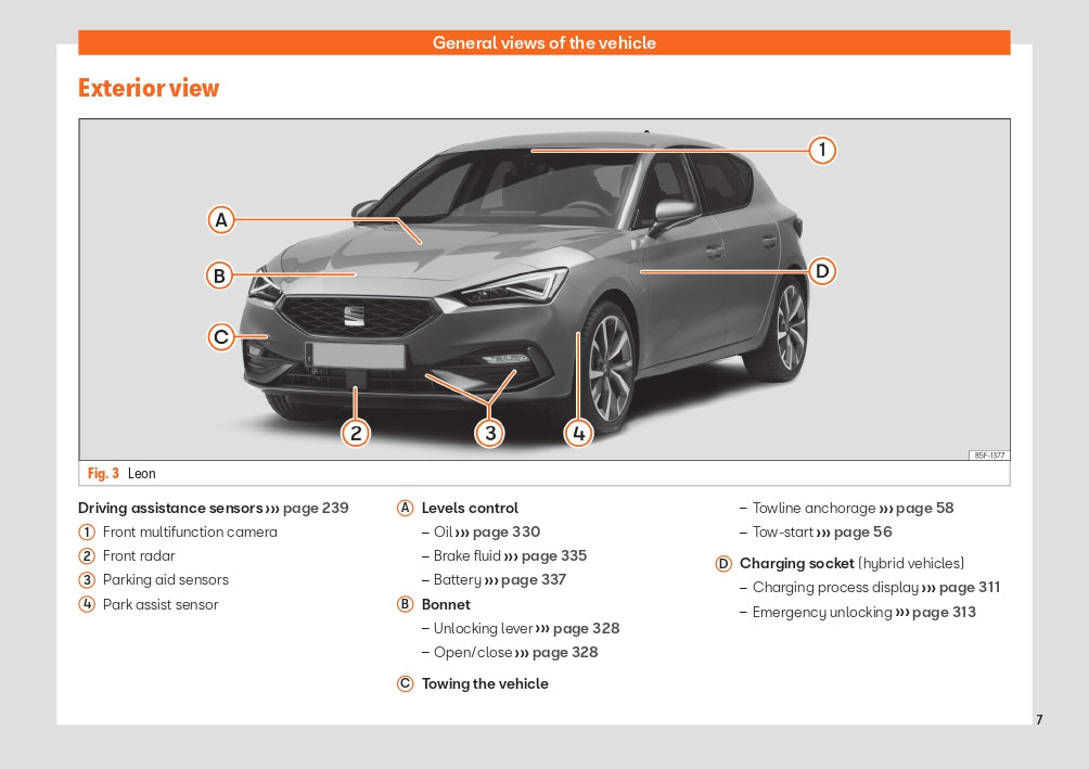 2022 Seat Leon/Leon Sportstourer Owner's Manual | English