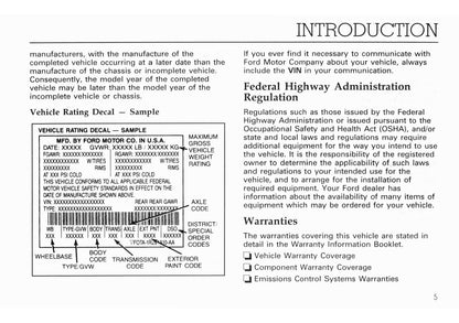 1994 Ford F Series Diesel/B Series Diesel Owner's Manual | English