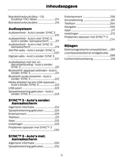 2021-2023 Ford Tourneo Courier/Transit Courier Owner's Manual | Dutch