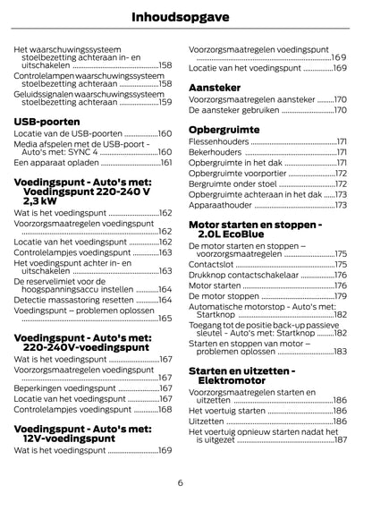 2022-2024 Ford Transit Owner's Manual | Dutch