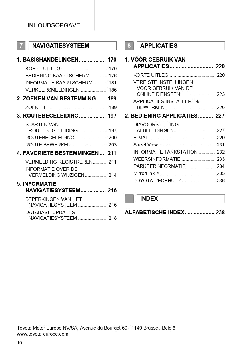 2018-2019 Toyota Yaris Infotainment Manual | Dutch