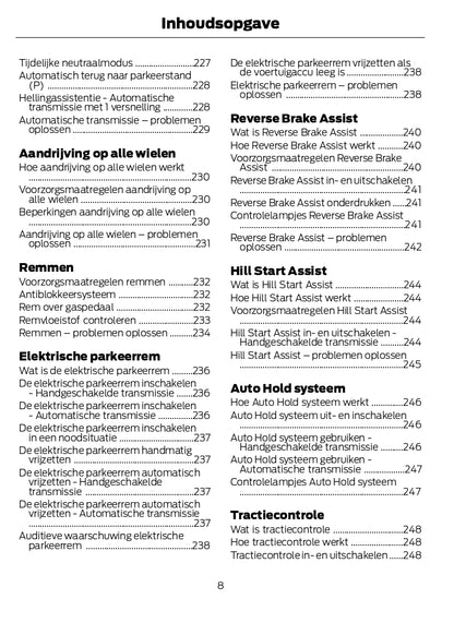 2024 Ford Kuga Owner's Manual | Dutch