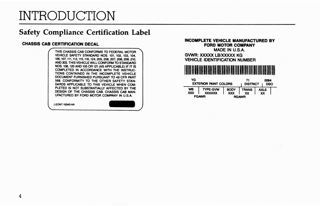 1993 Ford L-Series Owner's Manual | English