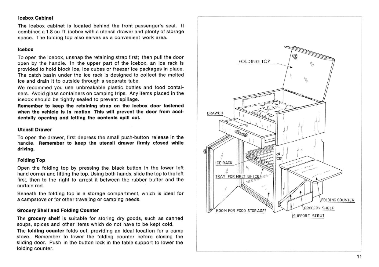 1975 Volkswagen Campmobile Owner's Manual | English