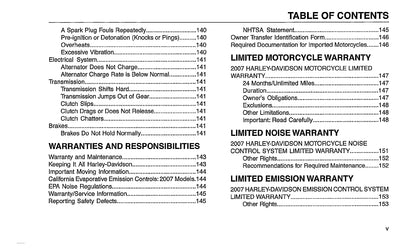 2007 Harley-Davidson Sportster Bedienungsanleitung | Englisch