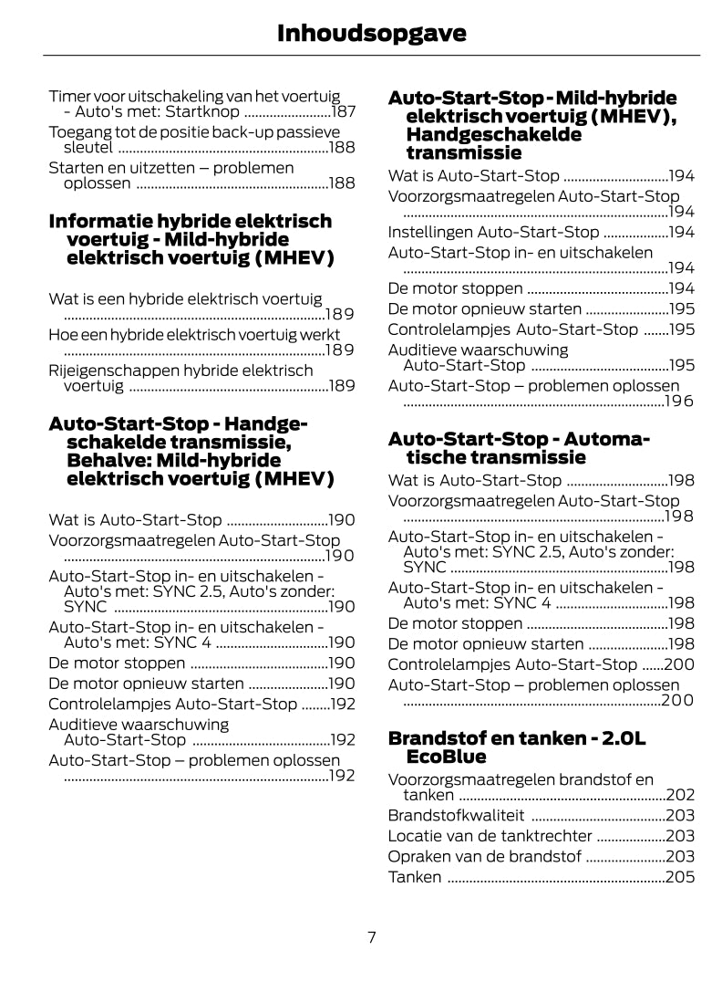 2022-2024 Ford Transit Owner's Manual | Dutch