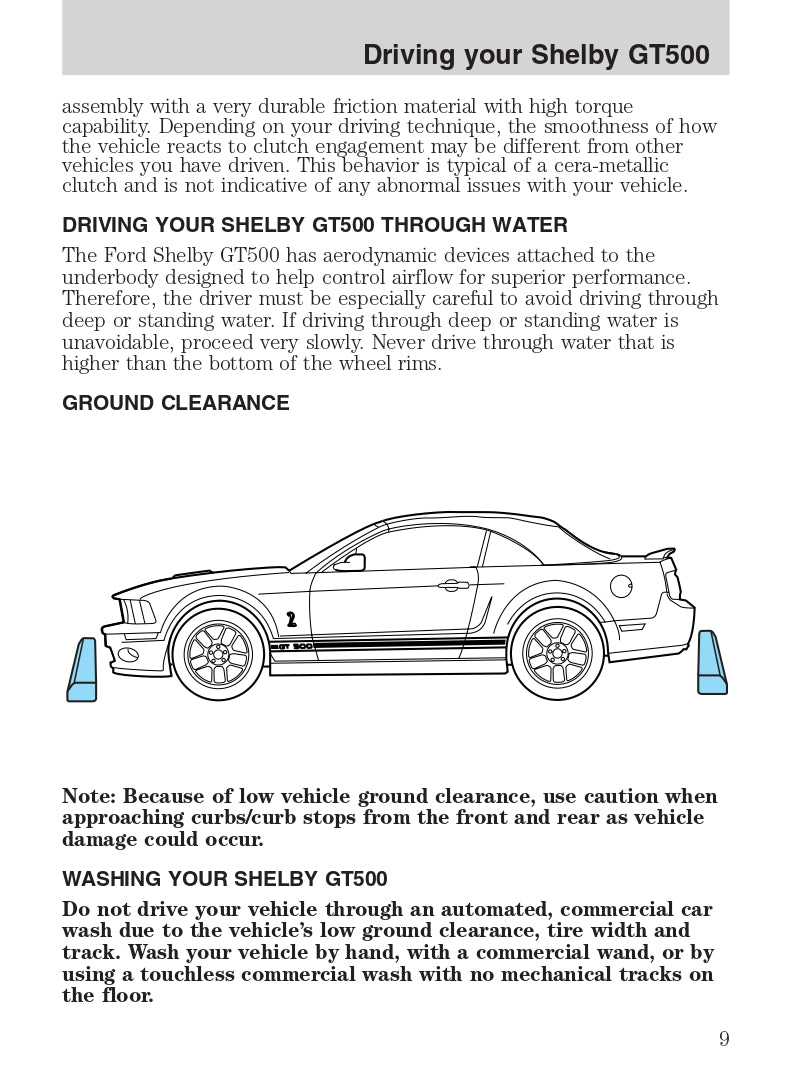 2007 Ford Shelby GT500 Owner's Manual | English