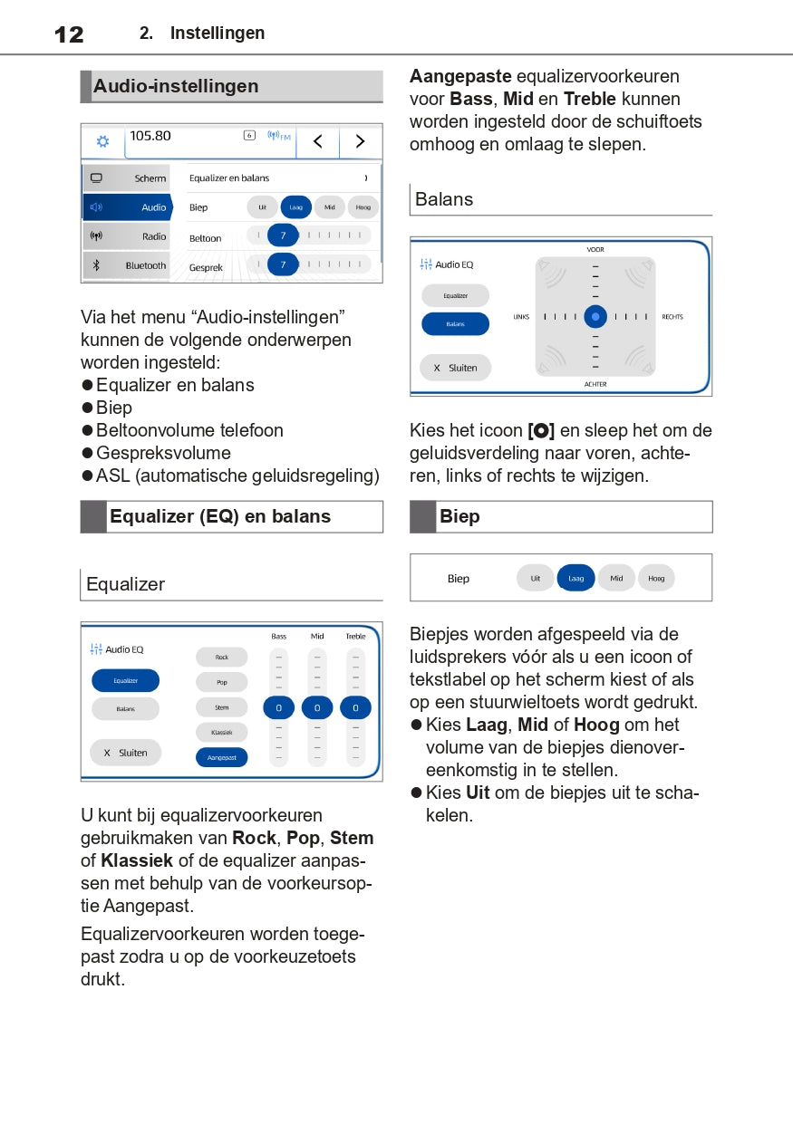 Toyota TAS500 Infotainment Manual | Dutch