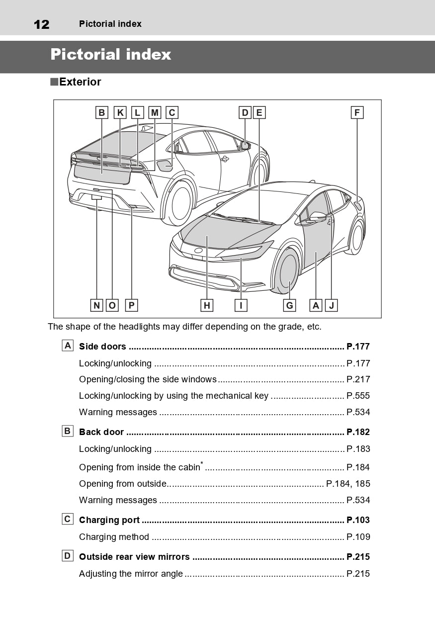 2023-2024 Toyota Prius Owner's Manual | English