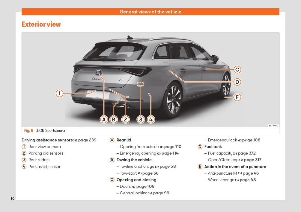 2022 Seat Leon/Leon Sportstourer Owner's Manual | English