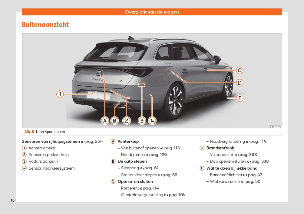 2022 Seat Leon/Leon Sportstourer Owner's Manual | Dutch