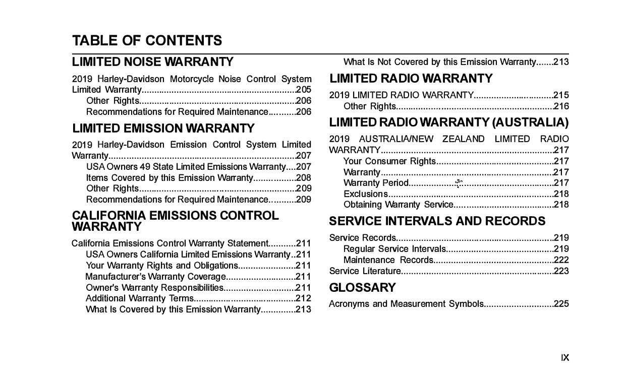 2019 Harley-Davidson FLHXSE Owner's Manual | English