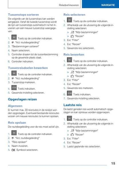 2021-2023 BMW iX3 Infotainment Manual | Dutch