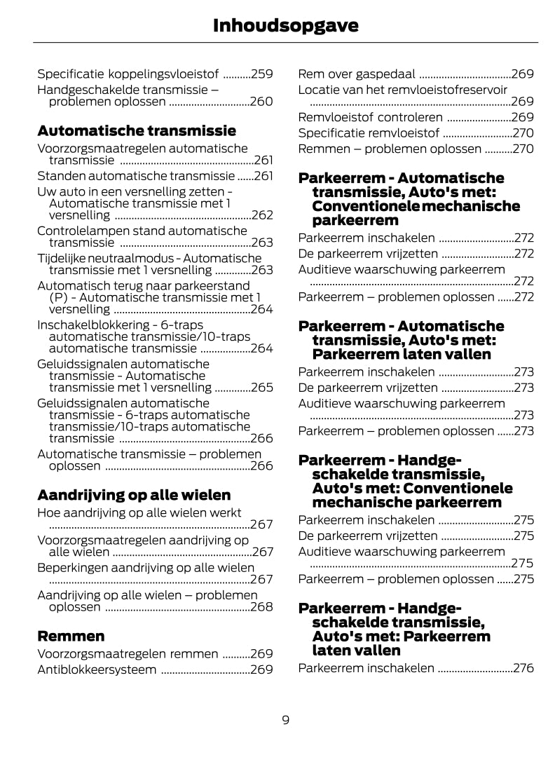 2022-2024 Ford Transit Owner's Manual | Dutch