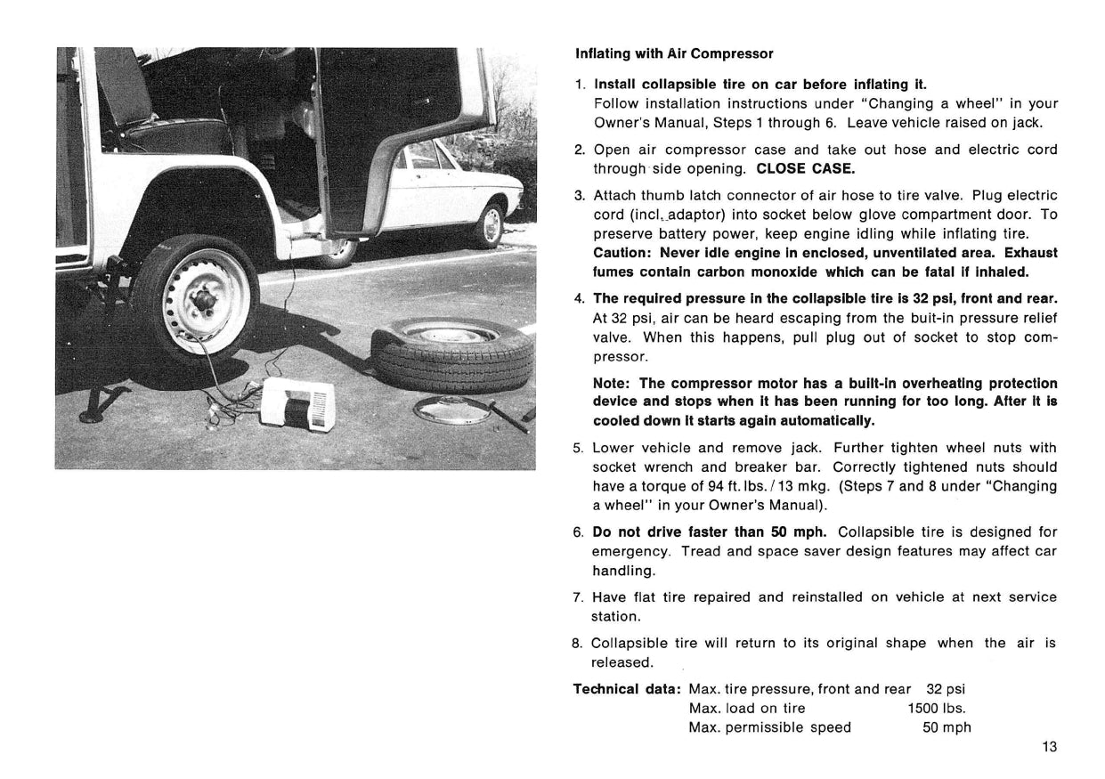 1978 Volkswagen Campmobile Owner's Manual | English