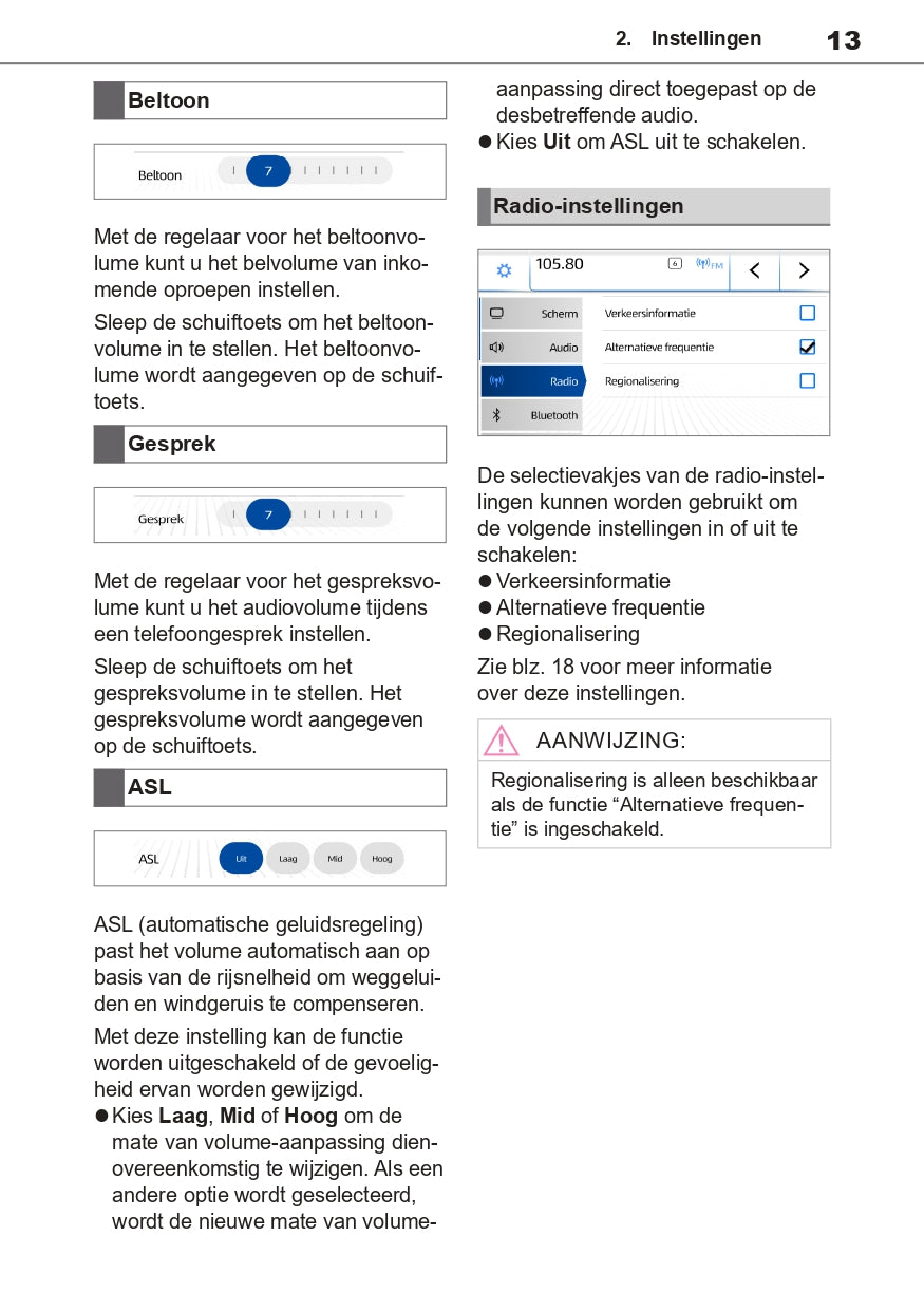 Toyota TAS500 Infotainment Manual | Dutch