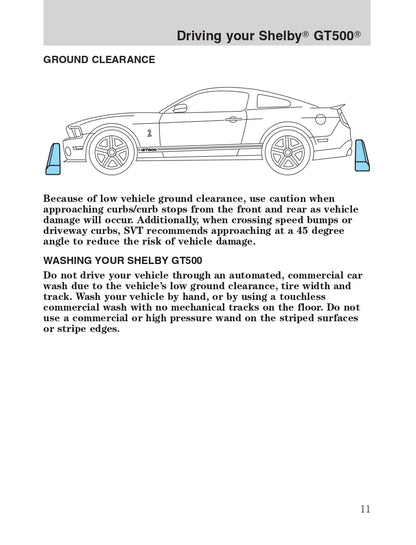 2011 Ford Shelby GT500 Supplement Manual | English