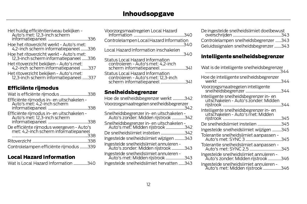 2022-2024 Ford Kuga Vignale/Kuga Vignale Hybrid Owner's Manual | Dutch