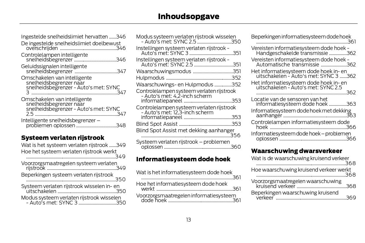 2022-2024 Ford Kuga Vignale/Kuga Vignale Hybrid Owner's Manual | Dutch