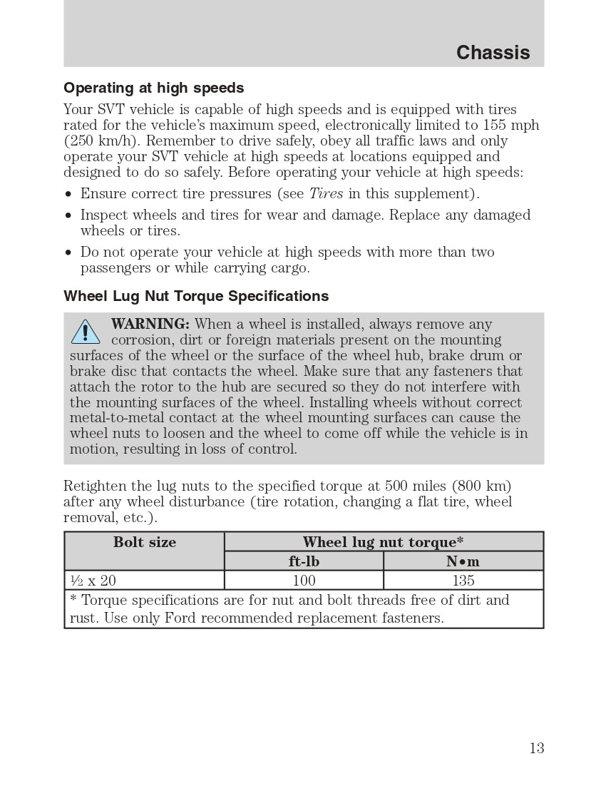 2011 Ford Shelby GT500 Supplement Manual | English