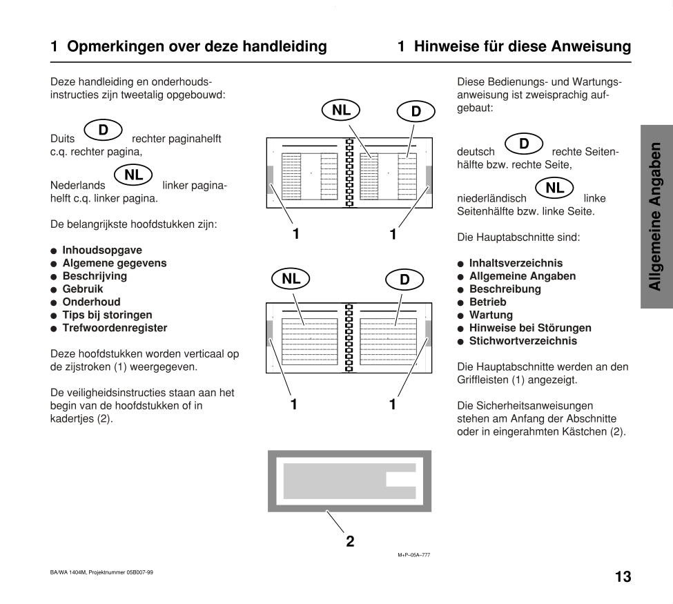 Atlas 1404 Owner's Manual | Dutch/German