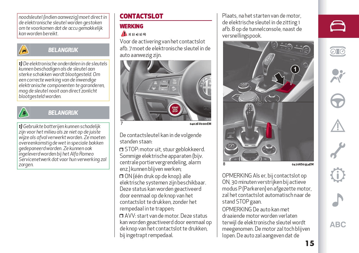 2024 Alfa Romeo Stelvio Owner's Manual | Dutch