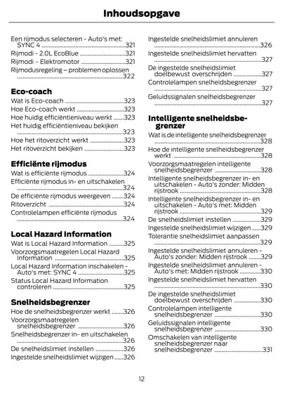 2022-2024 Ford Transit Owner's Manual | Dutch