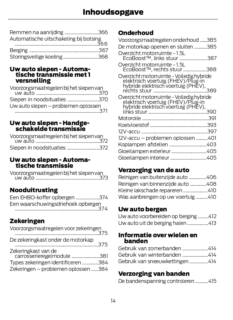 2024 Ford Kuga Owner's Manual | Dutch