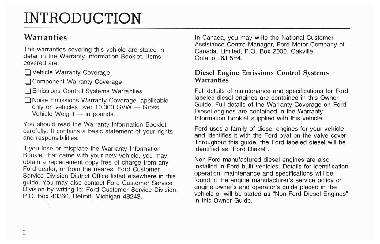 1997 Ford L-Series Owner's Manual | English