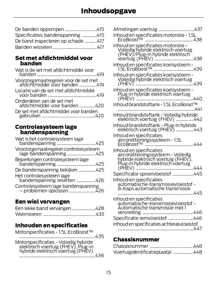 2024 Ford Kuga Owner's Manual | Dutch