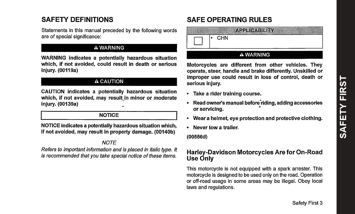 2019 Harley-Davidson FLHXSE Owner's Manual | English