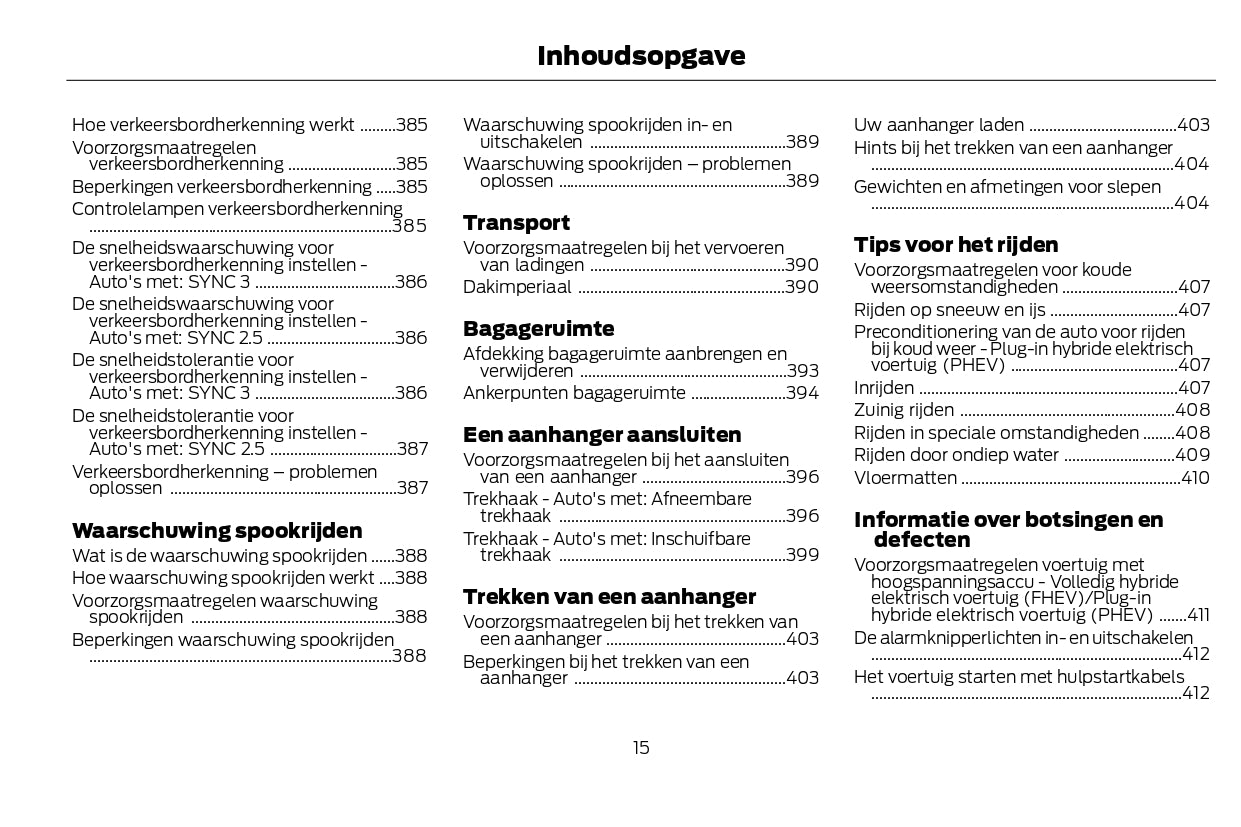 2022-2024 Ford Kuga Vignale/Kuga Vignale Hybrid Owner's Manual | Dutch