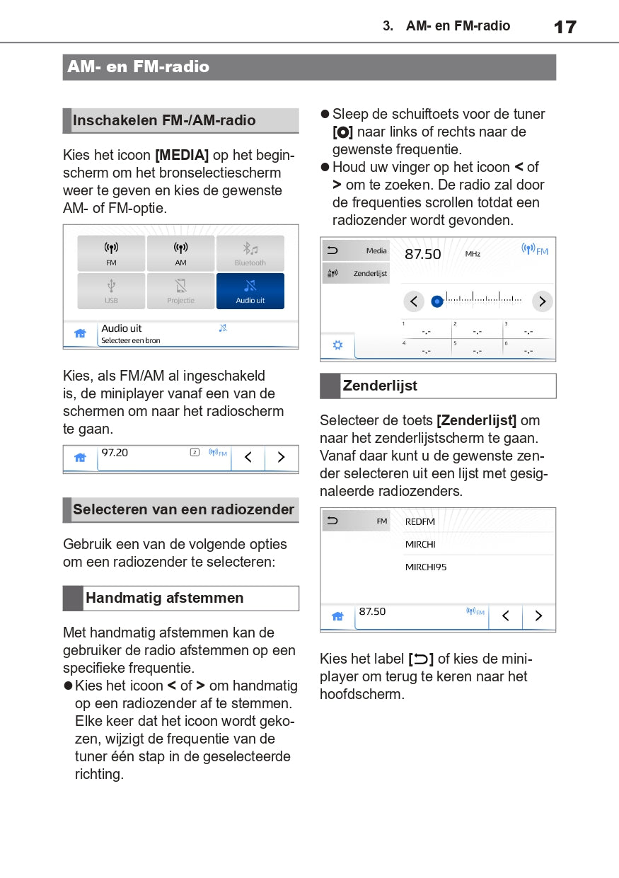 Toyota TAS500 Infotainment Manual | Dutch