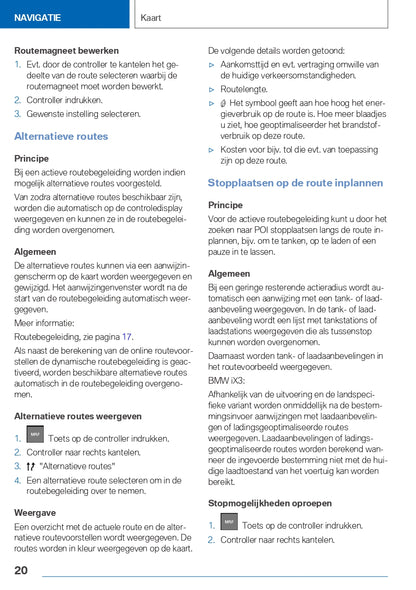 2021-2023 BMW iX3 Infotainment Manual | Dutch