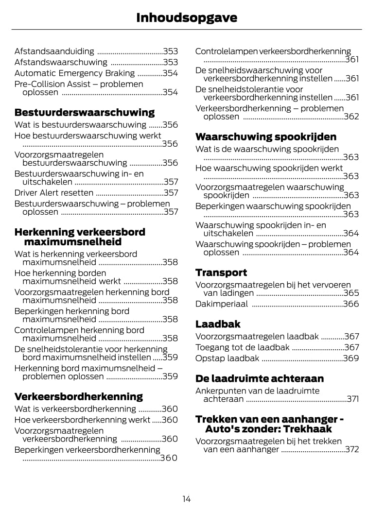 2022-2024 Ford Transit Owner's Manual | Dutch