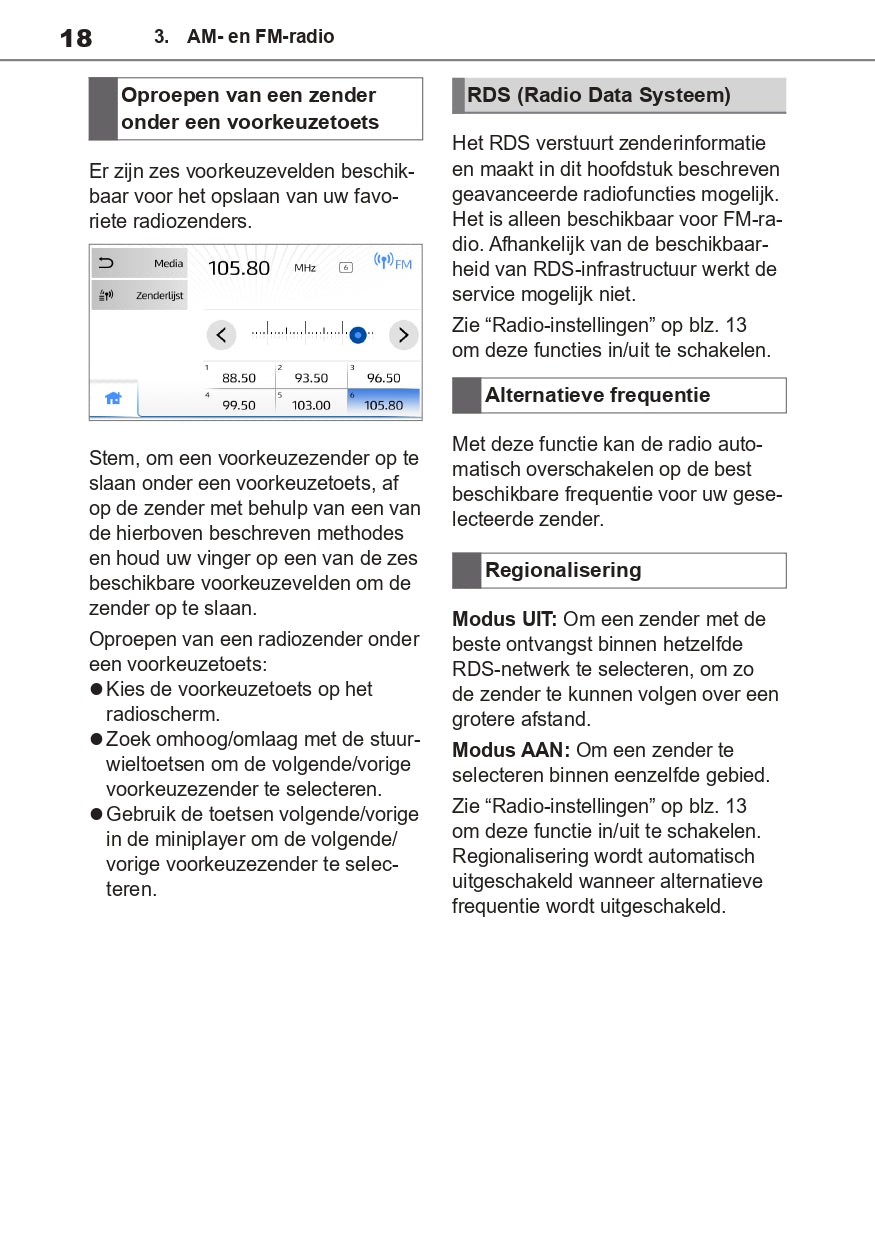 Toyota TAS500 Infotainment Manual | Dutch