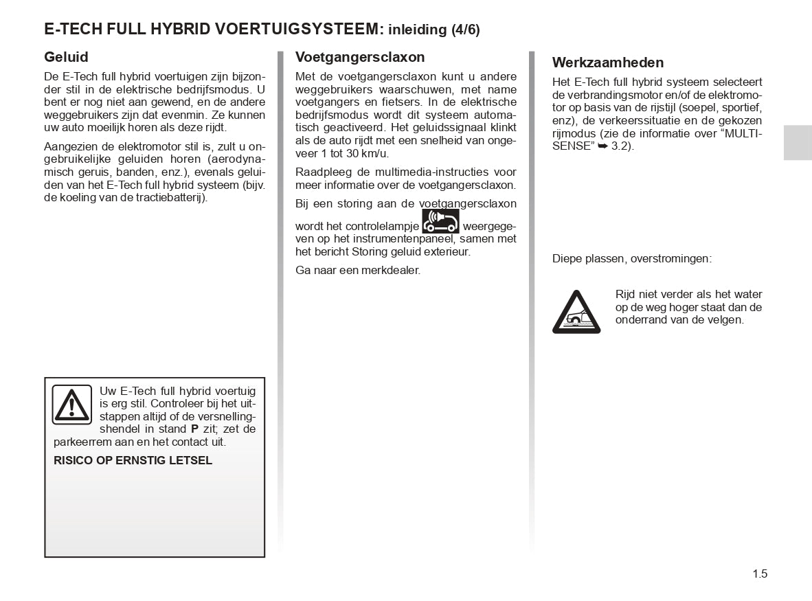 2023 Renault Espace E-Tech Hybrid/Espace Owner's Manual | Dutch