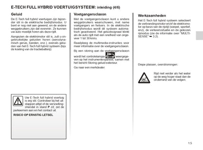 2023 Renault Espace E-Tech Hybrid/Espace Owner's Manual | Dutch