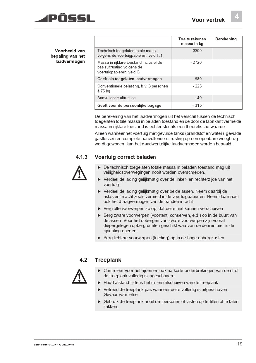 2019-2021 Pössl 2WIN Plus Owner's Manual | Dutch