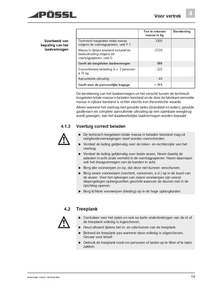 2019-2021 Pössl 2WIN Plus Owner's Manual | Dutch