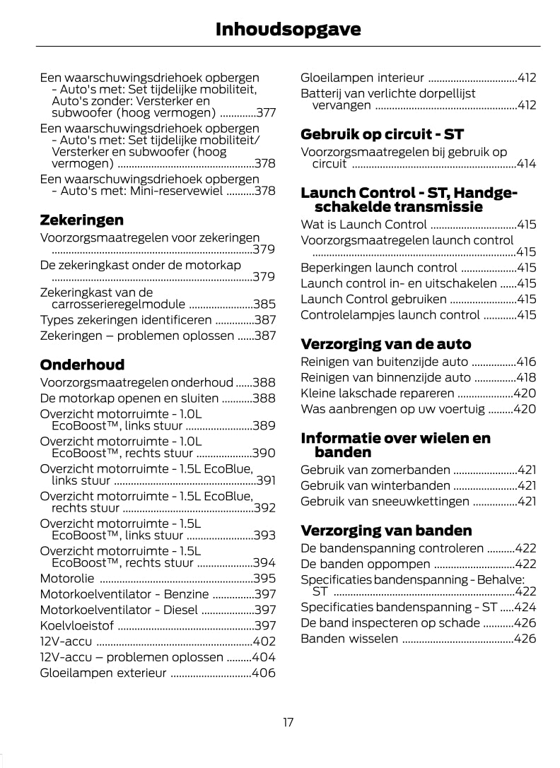 2022-2023 Ford Puma Owner's Manual | Dutch