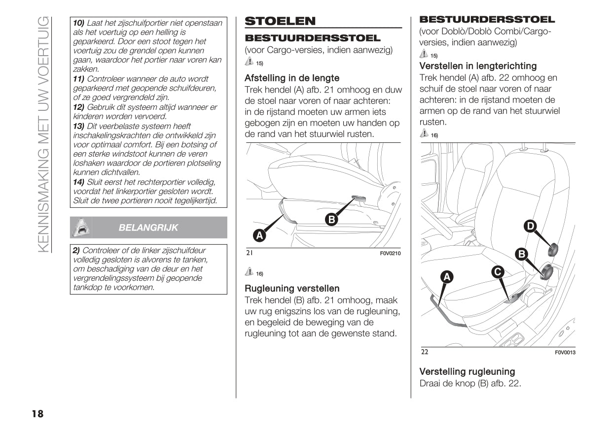 2020 Fiat Doblò Cargo Gebruikershandleiding | Nederlands