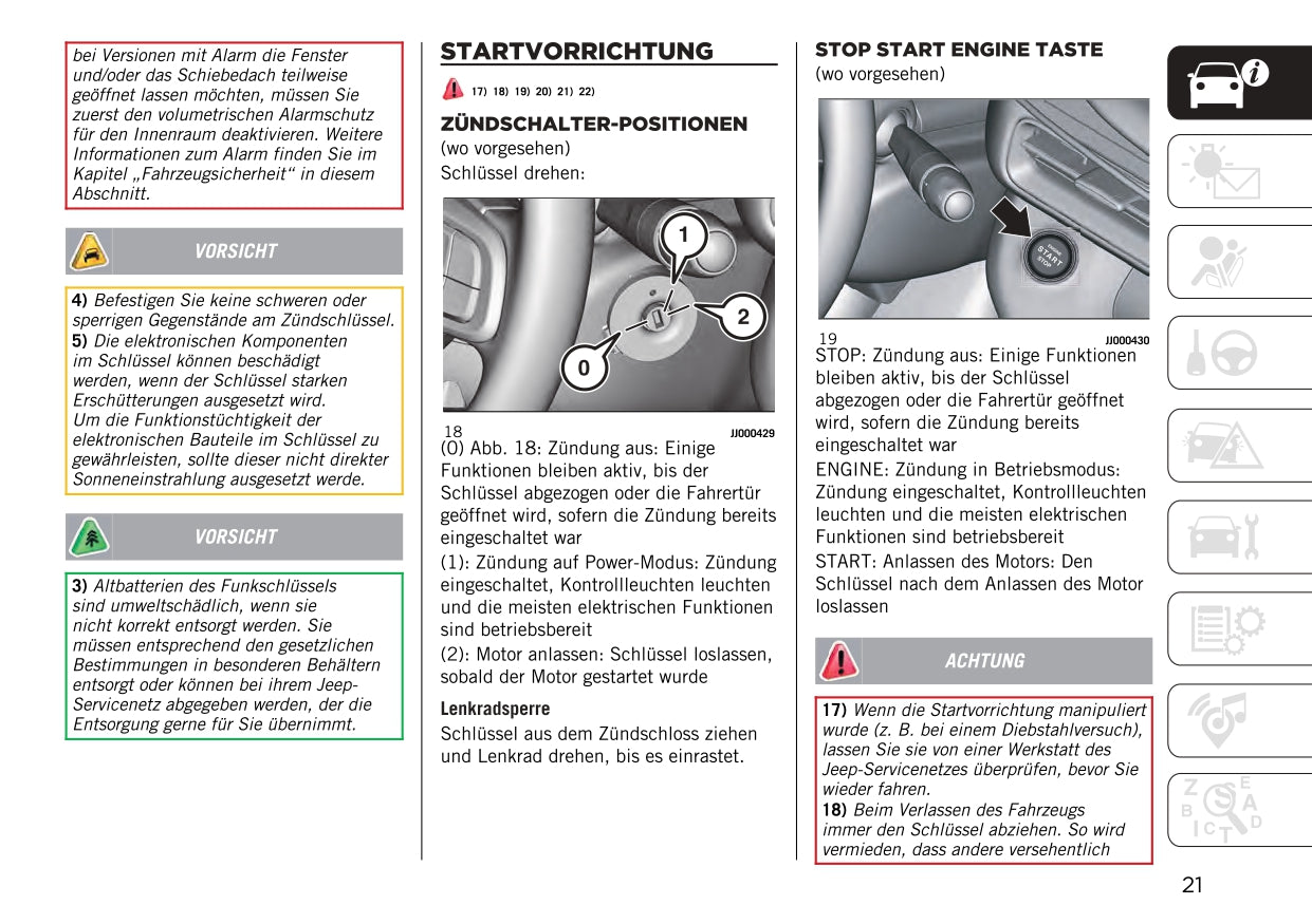 2023 Jeep Avenger Owner's Manual | German