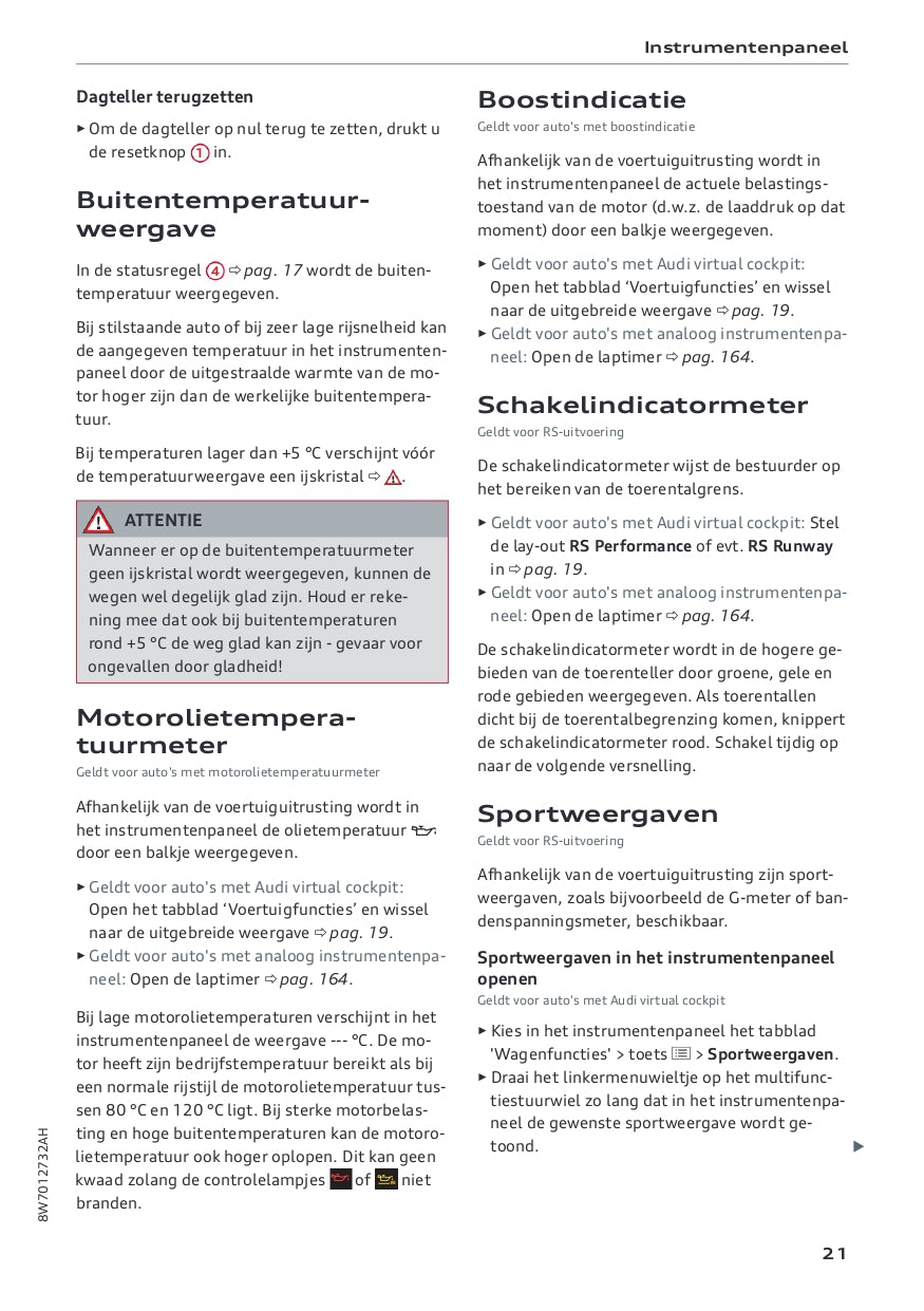 2022-2023 Audi A5 Owner's Manual | Dutch