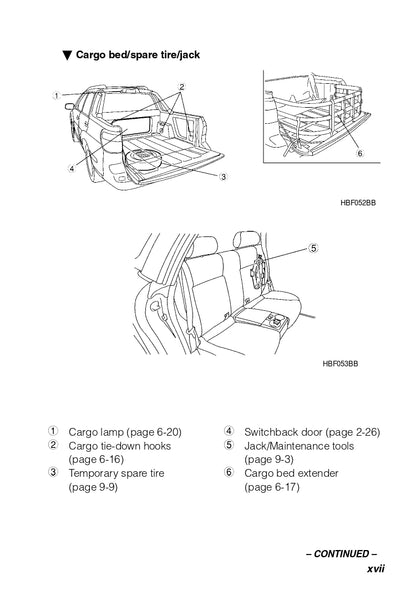 2003 Subaru Baja Owner's Manual | English