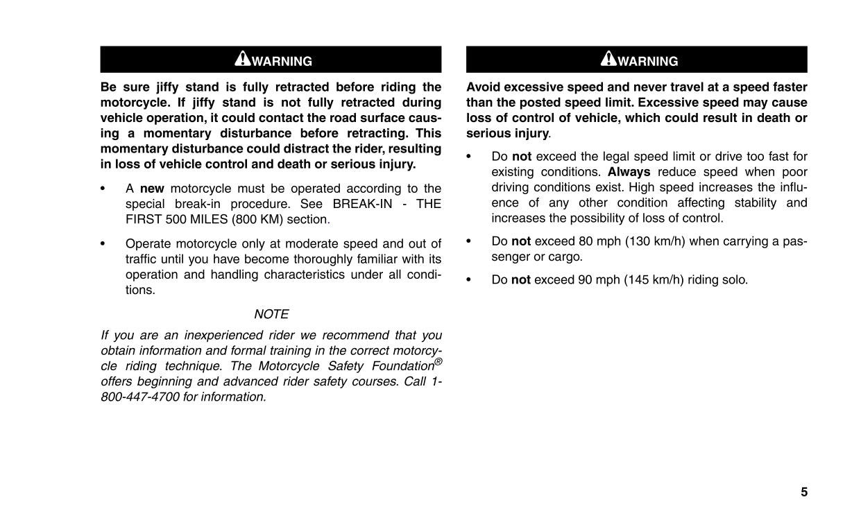 2002 Harley-Davidson Softail Owner's Manual | English