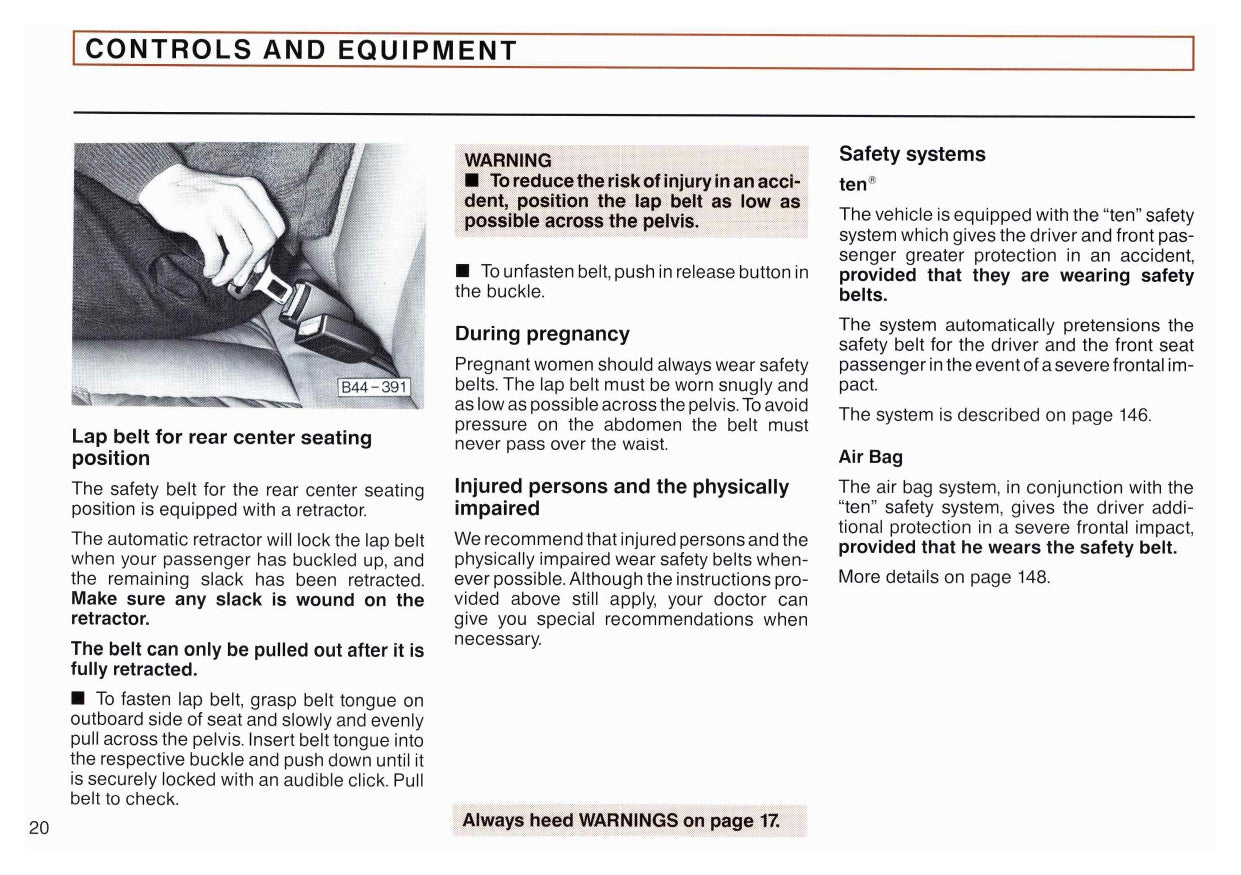 1990 Audi Quattro V8 Owner's Manual | English